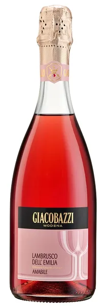 Dzirkstošais rozā vīns GIACOBAZZI Lambrusco Emilia, salds, 7,5%, 0.75l