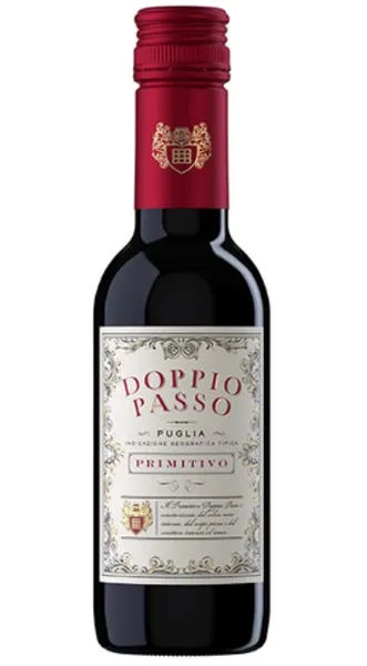 Sarkanvīns DOPPIO PASSO Primitivo, pussalds, 13%, 0.25l