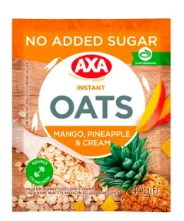 Kiirkaerahelbepuder AXA koore-mango-ananassi, ilma lisatud suhkruta, 40g