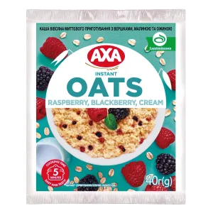 Kiirkaerahelbepuder AXA, koore, vaarika ja põldmarjaga, 40g