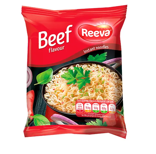 Ātri pagatavojamas nūdeles REEVA ar liellopa gaļas garšu, pakā, 60g