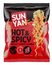 Kiirnuudlid SUN YAN hot&spicy, pakk 33x65g