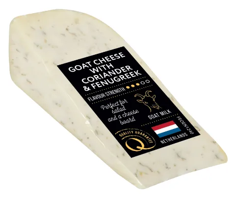 Kitsejuust, poolkõva, koriander ja lambaläätsega, 50% 130g