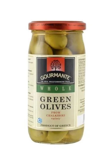 Kividega GOURMANTE rohelised oliivid soolvees 370ml