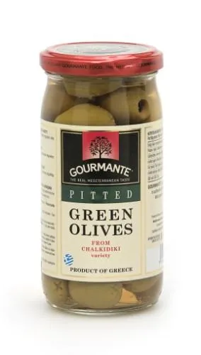Kivideta GOURMANTE rohelised oliivid soolvees 370ml