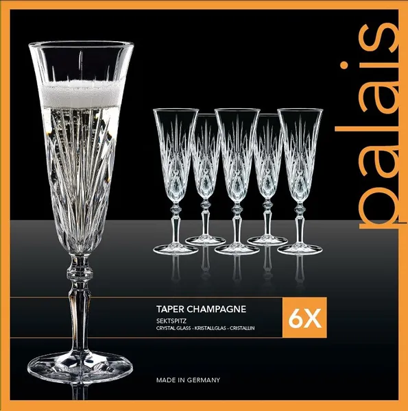 Klaas NACHTMANN, kristall  140 ml, D 6,6cm, H 20,5cm, 6tk, Nr.93
