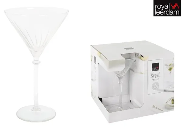 Klaas ROYAL LEERDAM, Carre Martini, 250 ml, H 18,7 cm, D 10,7 cm, 4 tk/ pakk