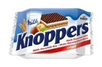 Knoppers, krõbe vahvlimaiustus piima-pähklitäidisega 25g