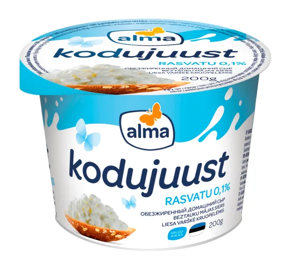 Kodujuust rasvata, ALMA, 200 g