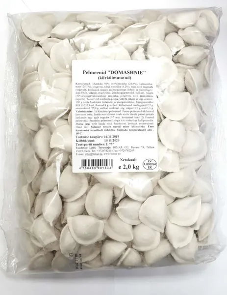 Kodused pelmeenid, külmutatud, 2kg