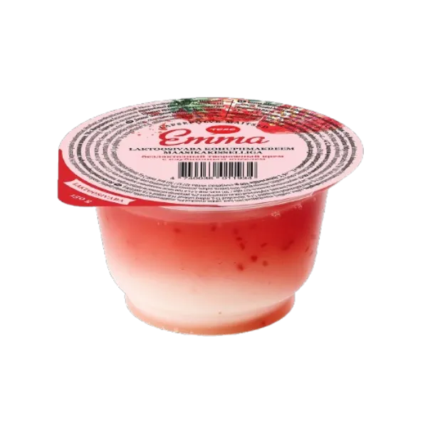 Kohupiimakreem maasikakisselliga (laktoosivaba), EMMA, 150 g