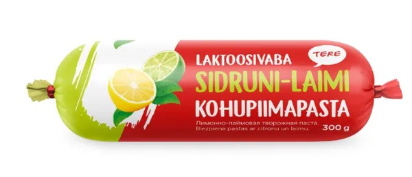 Kohupiimapasta sidruni-laimi laktoosivaba, TERE, 300 g