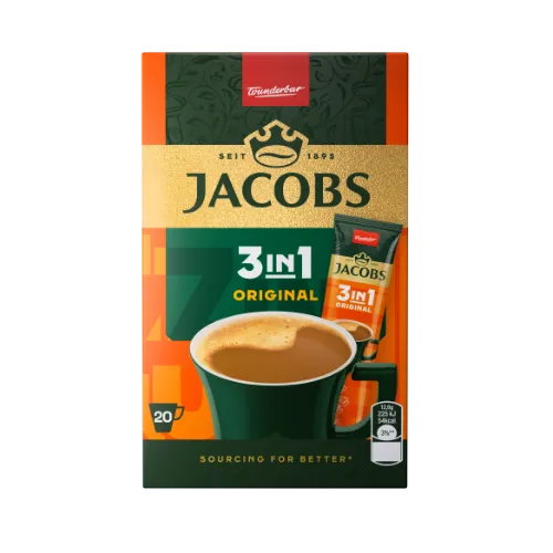 Kohvijook JACOBS Original 3in1,20x12,6g karp