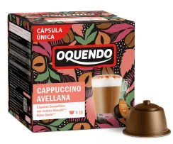 Kohvikapslid OQUENDO CAPPUCCINO Hazelnut, 12 tk