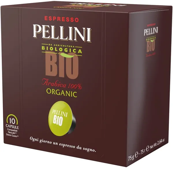 Kohvikapslid PELLIN BIO 10tk, IT-BIO-021, 100% araabika, Sobib Nescafe Dolce Gusto kohvimasinale