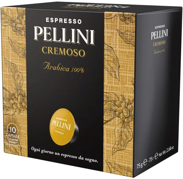 Kohvikapslid PELLINI Cremoso 10tk, 100% araabika, sobilik Nescafe®* Dolce Gusto®* kohvimasinaga