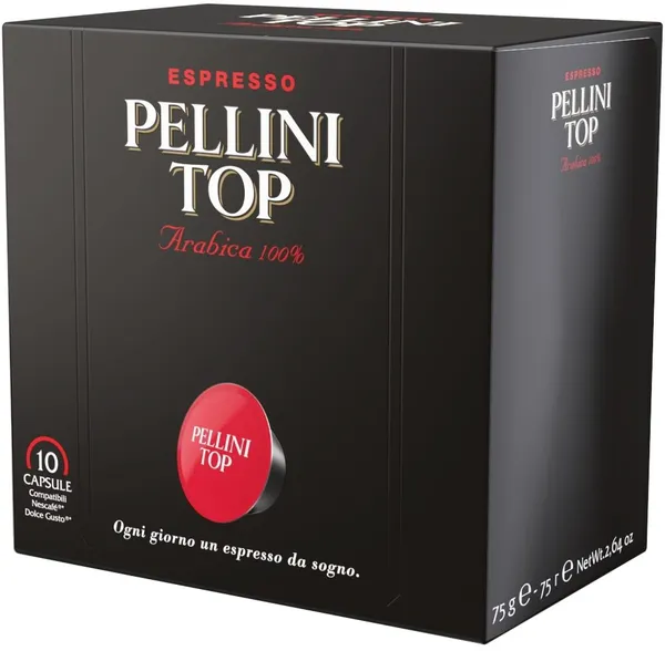 Kohvikapslid PELLINI Top 10tk,  100% araabika, Sobilik Nescafe® Dolce Gusto® kohvimasinaga