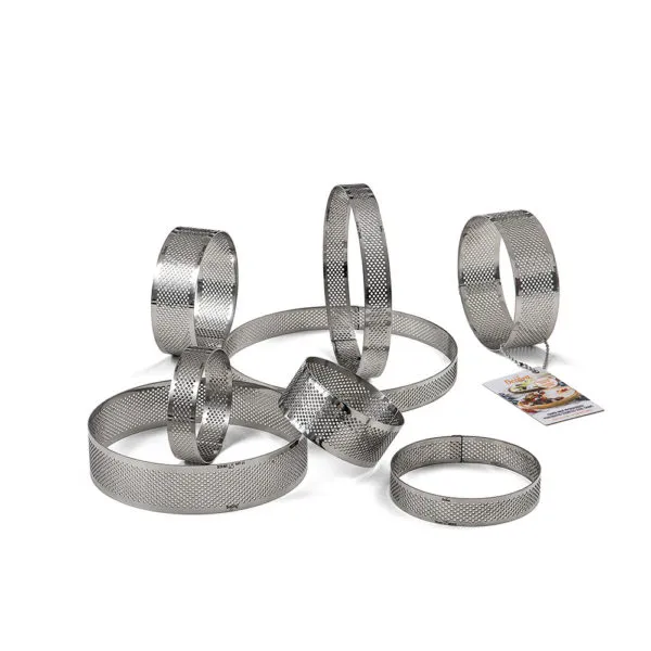 Kondiitrirõngas DECORA  perforeeritud, roostevaba teras  Daim. 8 cm, H 3,5 cm