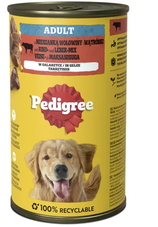 Konserv PEDIGREE täiskasvanud koertele loomalihaga 1,2kg