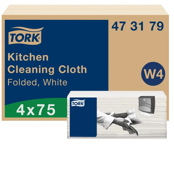 Köögi puhastuslapp valge, 75tk. 473179, TORK Kitchen, W4