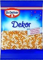 Nonparellid DR.OETKER, valged ja kuldsed pärlid, 10g