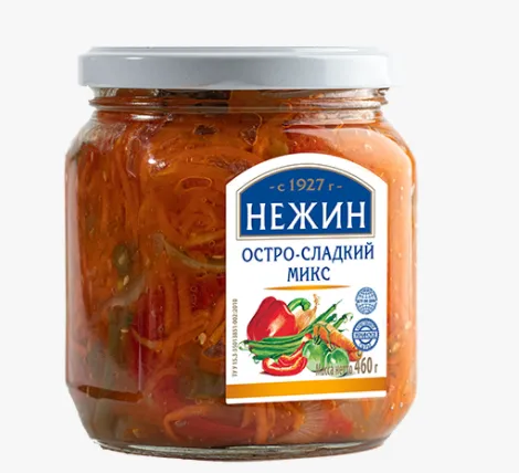 Köögiviljasalat "Spicy-sweet mix", NIZHYN, 460 g
