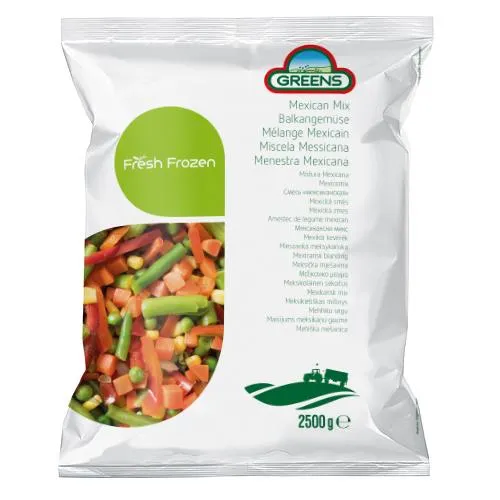Köögiviljasegu GREENS Mexican, IQF, külmutatud, 2,5 kg