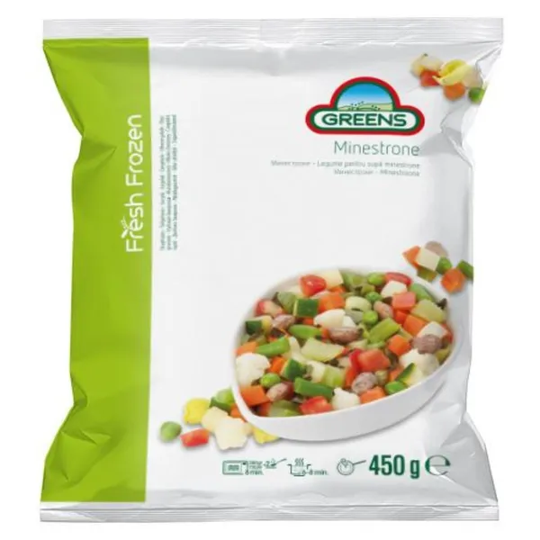 Köögiviljasegu GREENS Minestrone, IQF, külmutatud, 450g