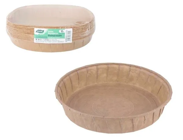 Koogivormid paberist ALGON, D 20 cm, H 3 cm, 12 tk