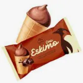 Koorejäätis ONU ESKIMO šokolaadi, vahvlitopsis, 125ml