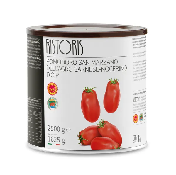 Kooritud Pomodoro San Marzano dell'Agro Sarnese-Nocerino (KPN) tomatid RISTORIS, tomatimahlas, 2500