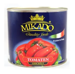 Kooritud tomatid MIKADO omas mahlas 2,65/1,5kg