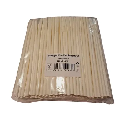 Kõrred 7 x 220 mm paind, paberist, 250tk/pk 16pk/kast valge