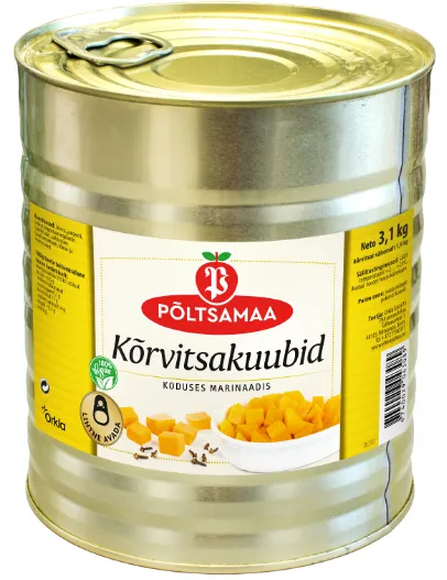 Kõrvitsakuubikud PÕLTSAMAA koduses marinaadis  3,1kg