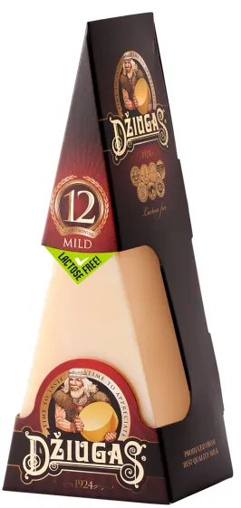 Kõvajuust DŽIUGAS MILD 26% 12 kuud laktoosivaba 180g