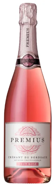 KPN Kvaliteetvahuvein PREMIUS, Cremant De Bordeaux Brut ROSE, 12%vol, 0,75L, R21/158283/71