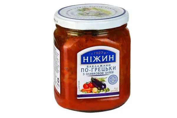 Kreekapärased baklažaanid, NIZHYN, köögiviljadega, 450 g