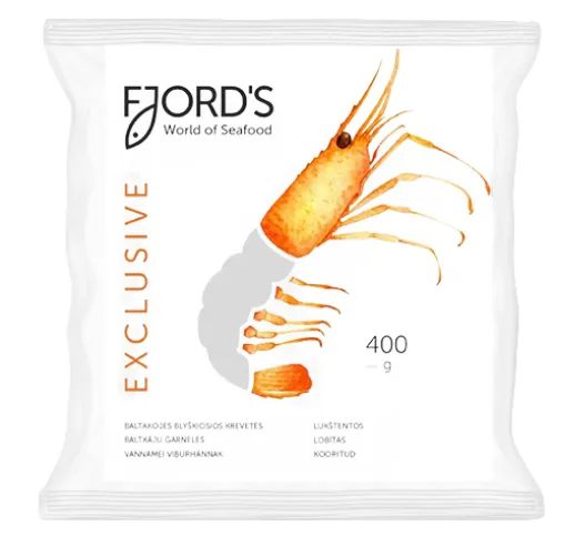 Krevetid Vannamei FJORD's 16/20 PD, külmut., veen eemaldatud, 400g