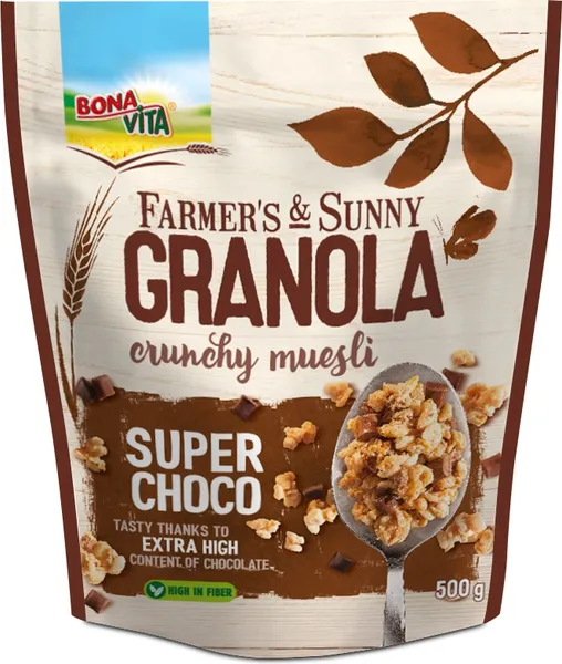 Krõbe müsli BONA VITA Granola, šokolaadiga 500g