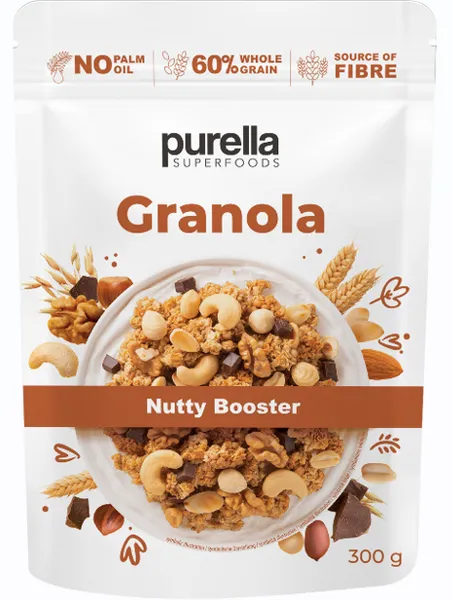 Granola musli PURELLA ar medu un riekstiem, 300g