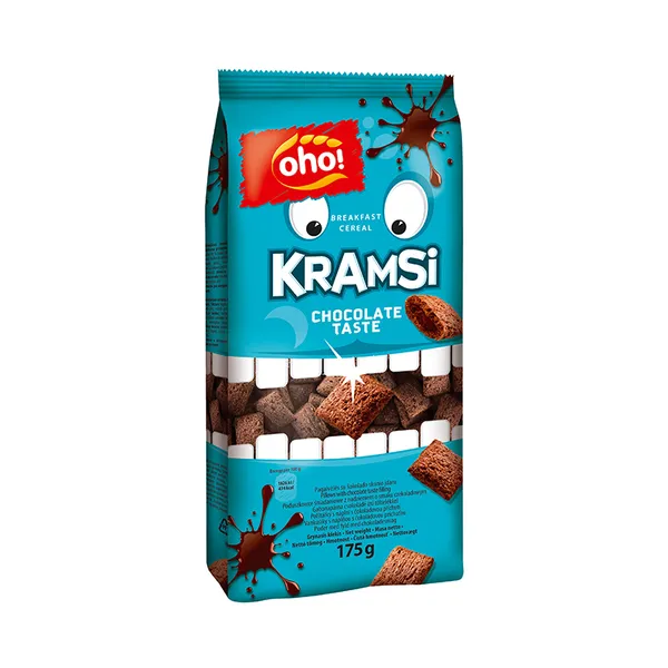 Krõmpsuvad teraviljapadjad OHO, Kramsi, šokolaadimaitselised, 175g