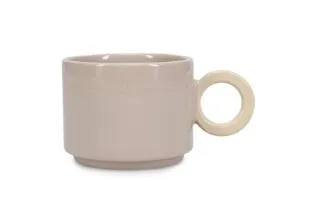 Kruus ONA, Lou, kivikeraamika, hall/kreemikas, 280 ml, H 6,7 cm, tk