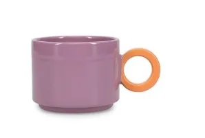 Kruus ONA, Lou, kivikeraamika, lilla/heleroheline, 280 ml, H 6,7 cm, tk