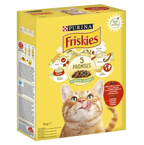 Kuiv kassitoit FRISKIES, veiseliha - kana, 1 kg