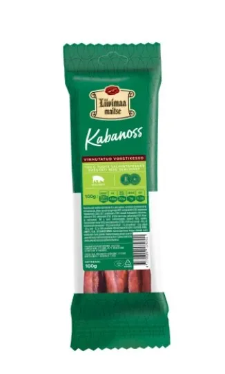 Kuivatatud vorstikesed LIIVIMAA MAITSE Kabanoss, 100g