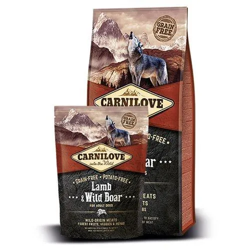 Kuivtoit koertele, CARNILOVE Lamb & Wild Boar, 12 kg
