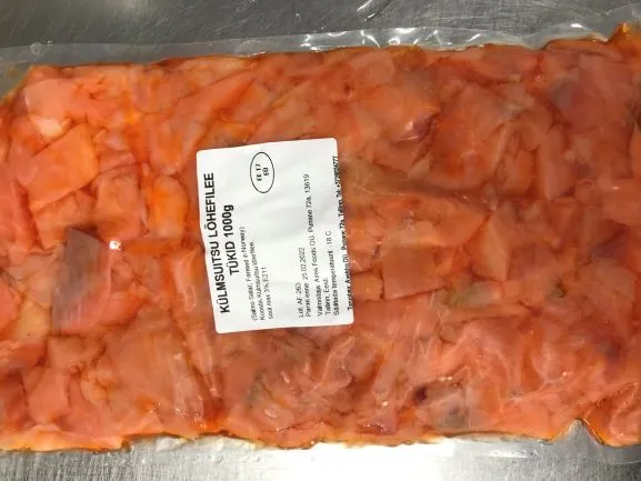 Külmsuitsu lõhefilee tükid, külmutatud 1 kg