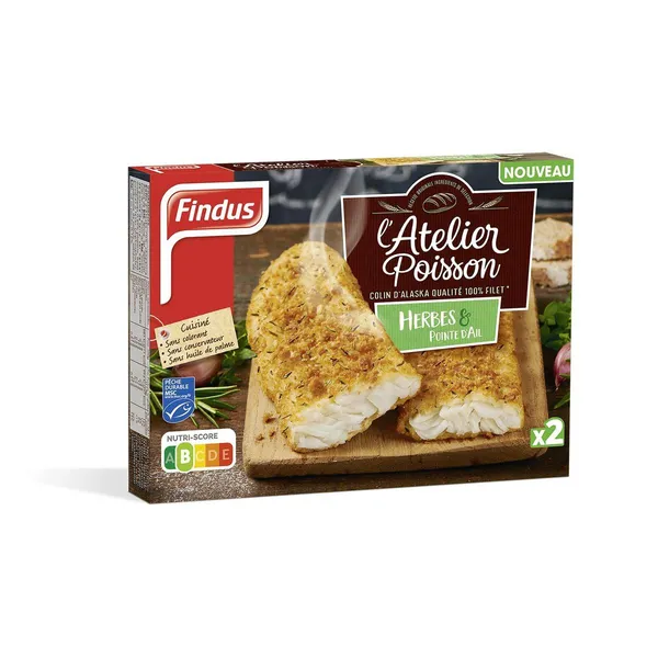 Külmutatud mintaifilee FINDUS paneeritud maitsetaimede ja küüslauguga, 225 g