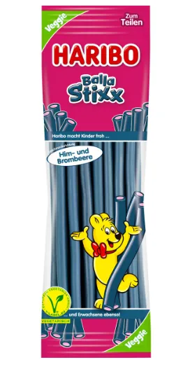 Kummikommid HARIBO Balla Stixx, Himb/Bromb, 200g