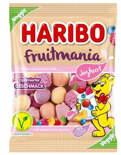 Kummikommid HARIBO Fruitmania yogurt, 160g